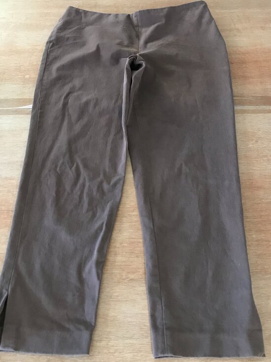 Brunello Cucinelli Pants - Brunello Cucinelli Crepe Slim Ankle Pants Women 10 Brown Mid Rise Stretch 19284